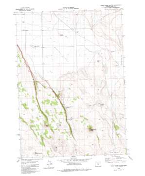 Tired Horse Butte topo map