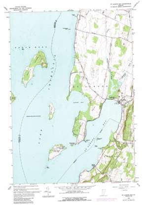 Saint Albans Bay topo map