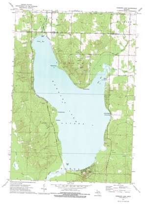 Hubbard Lake USGS topographic map 44083g5