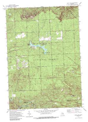Mack Lake topo map