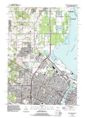 Green Bay West topo map