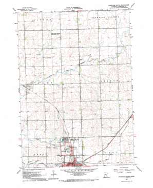 Pipestone North USGS topographic map 44096a3