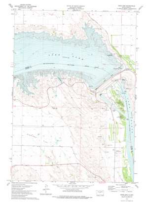 Oahe Dam USGS topographic map 44100d4