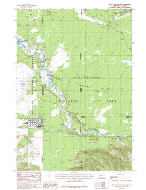 West Yellowstone topo map