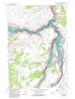 Round Butte Dam USGS topographic map 44121e3