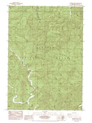 Herman Creek topo map