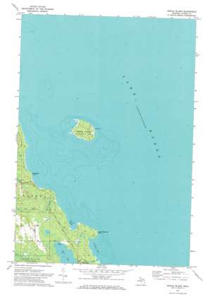 Middle Island topo map
