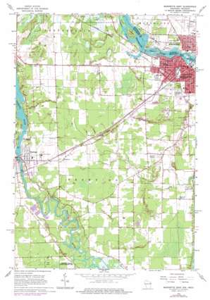 Marinette West topo map