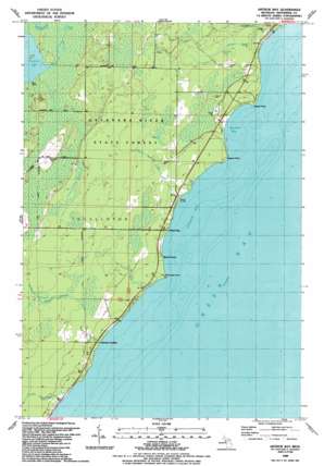 Arthur Bay topo map