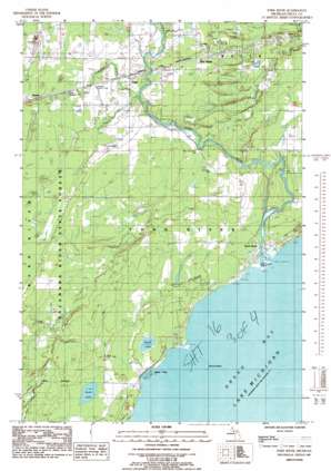Ford River topo map
