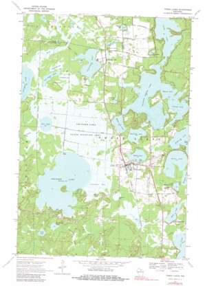 Three Lakes USGS topographic map 45089g2