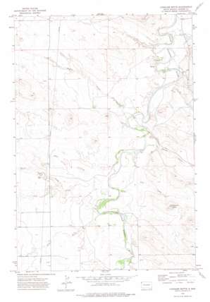 Caroline Butte USGS topographic map 45103f8