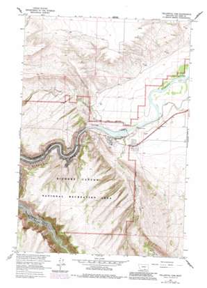 Yellowtail Dam USGS topographic map 45107c8