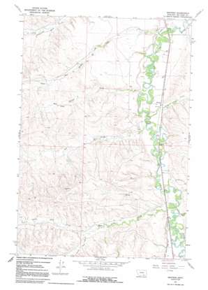 Benteen USGS topographic map 45107d4