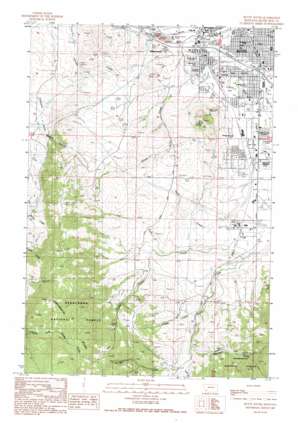Butte South topo map