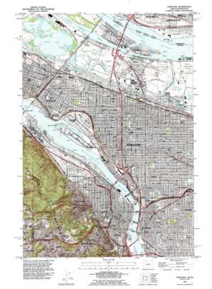 Portland topo map