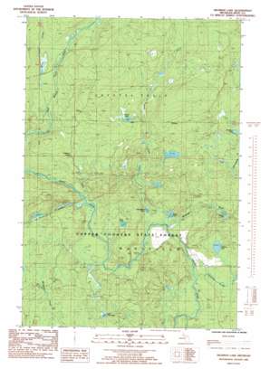 Hickman Lake topo map
