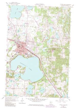 Detroit Lakes topo map