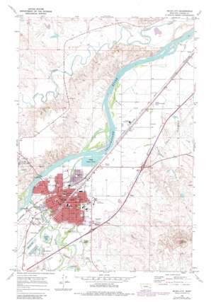 Miles City USGS topographic map 46105d7