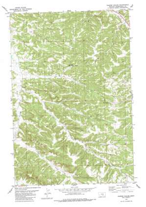 Harper Coulee topo map
