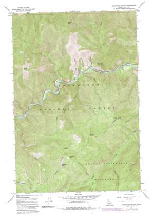 Greystone Butte topo map
