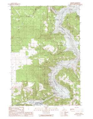 Ahsahka USGS topographic map 46116e3