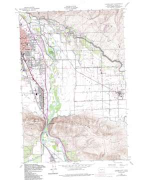 Yakima East topo map