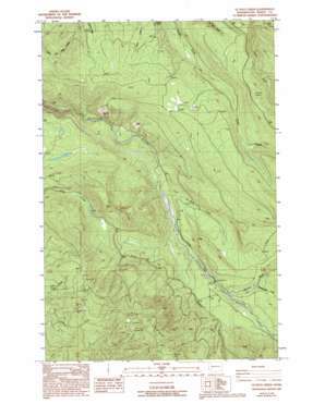 Le Dout Creek topo map