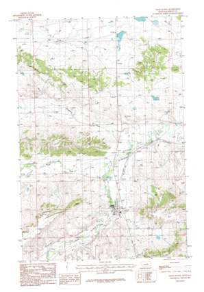 Grass Range topo map