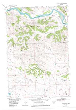 Carter Coulee topo map
