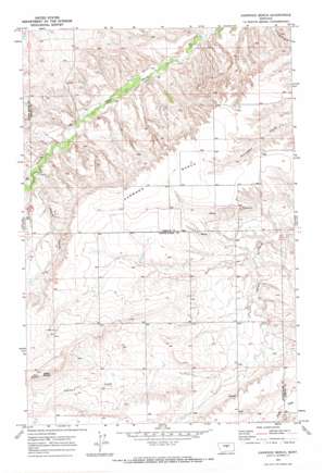 Harwood Bench topo map