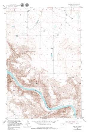 Dark Butte topo map