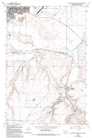 Southeast Great Falls topo map