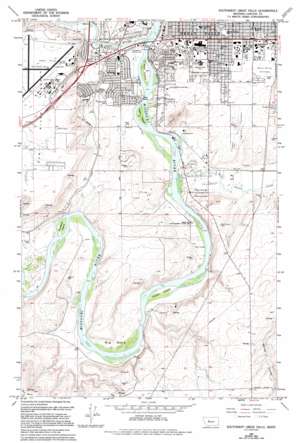 Southwest Great Falls USGS topographic map 47111d3