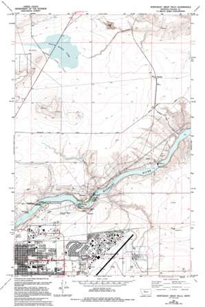 Northeast Great Falls USGS topographic map 47111e2