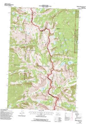 Piper-Crow Pass topo map