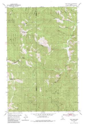 Twin Crags topo map