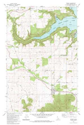 Worley topo map