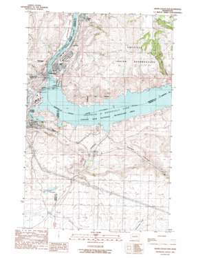 Grand Coulee Dam topo map