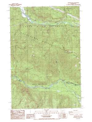Greenwater topo map