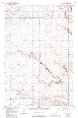 Coyote Coulee topo map