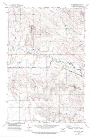 Four Buttes topo map