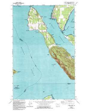 Lummi Island topo map