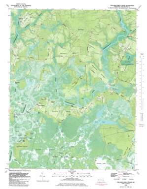 Chicamacomico River USGS topographic map 38075d8