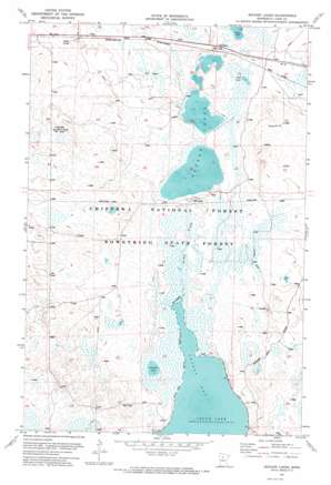 Sucker Lakes topo map