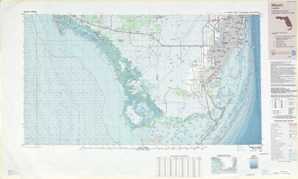 Miami topographical map