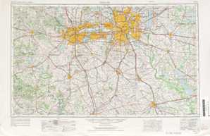 Dallas topographical map