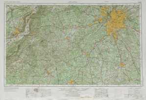 Atlanta topographical map