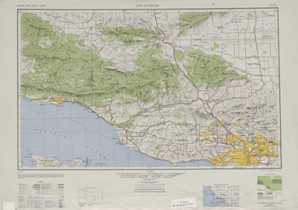 Los Angeles topographical map