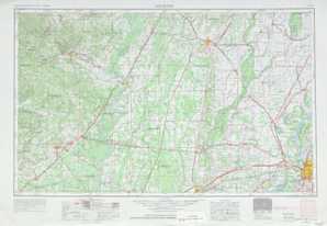 Memphis topographical map